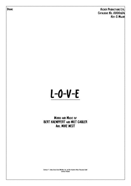 L O V E Drums Sheet Music