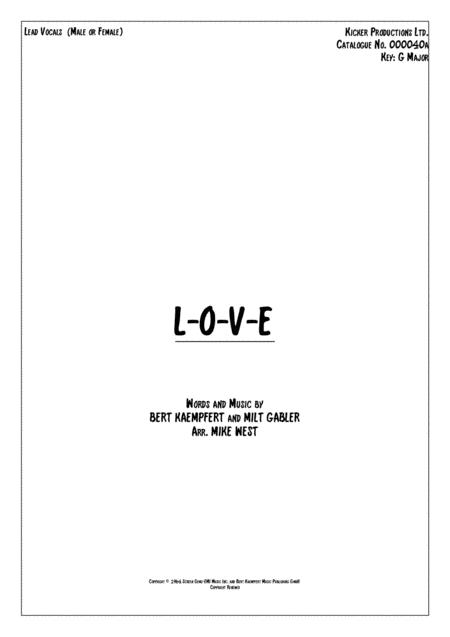 Free Sheet Music L O V E Vocals