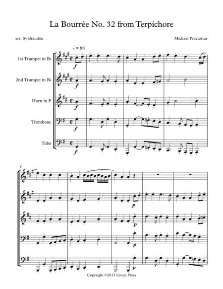 Free Sheet Music La Bourre No 32 From Terpichore