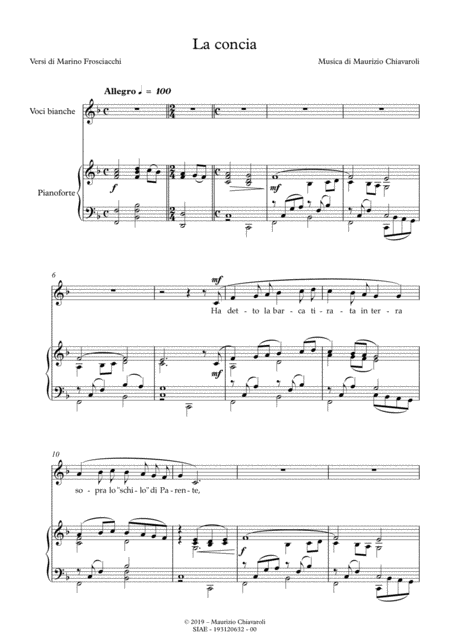 Free Sheet Music La Concia