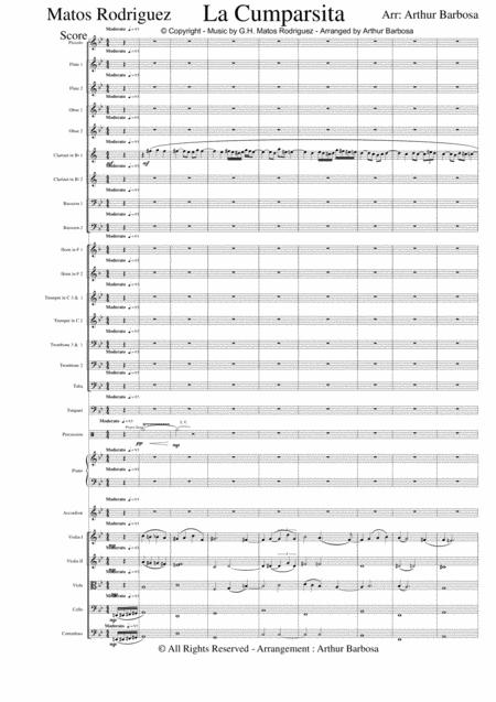 La Cumparsita Arrangement On Symphonic Version Sheet Music