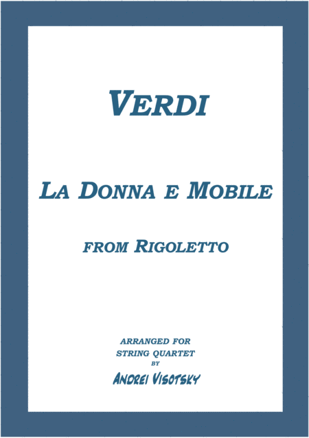 Free Sheet Music La Donna E Mobile From Rigoletto