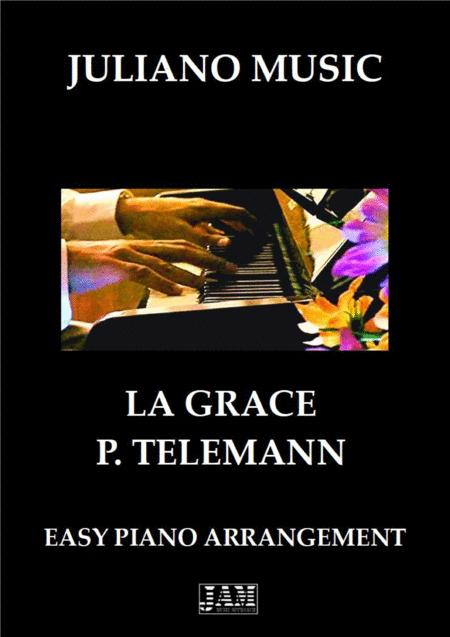 La Grace Easy Piano C Version P Telemann Sheet Music