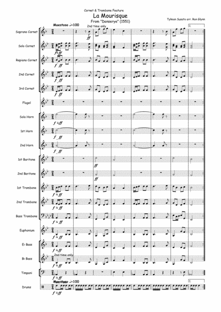 Free Sheet Music La Mourisque From Danserye 1551