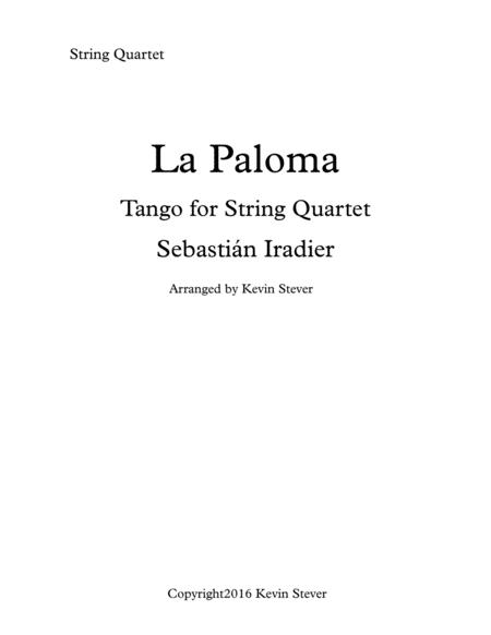 La Paloma Tango For String Quartet Sheet Music