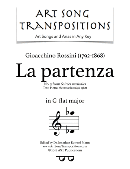 Free Sheet Music La Partenza G Flat Major