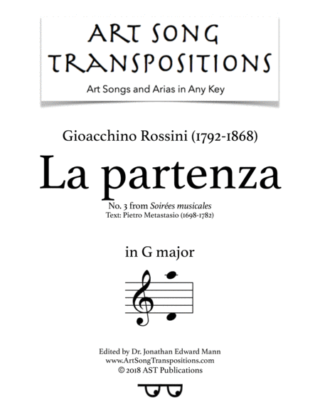Free Sheet Music La Partenza G Major