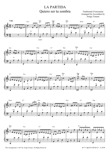 La Partida Traditional Waltz From Venezuela Sheet Music