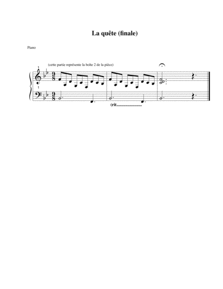 Free Sheet Music La Qute Piano Et Clavier