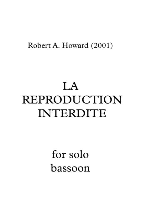 Free Sheet Music La Reproduction Interdite