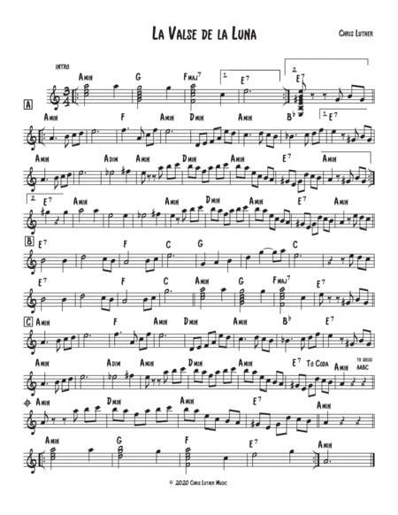 Free Sheet Music La Valse De La Luna Guitar 1