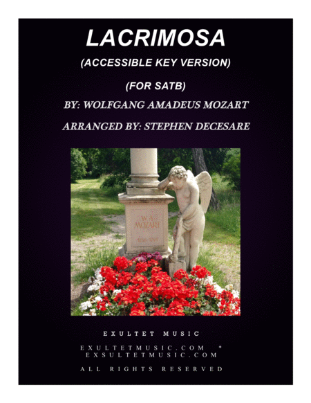 Lacrimosa Accessible Key Version Satb Sheet Music