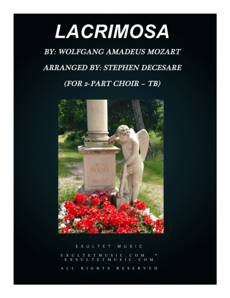 Free Sheet Music Lacrimosa For 2 Part Choir Tb