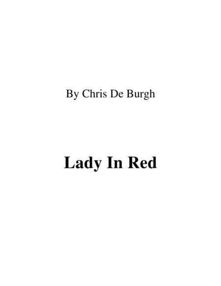 Free Sheet Music Lady In Red Lead Sheet By Chris Deburgh