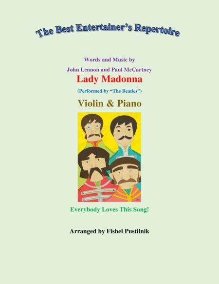 Free Sheet Music Lady Madonna Jazz Pop Version For Violin And Piano Video
