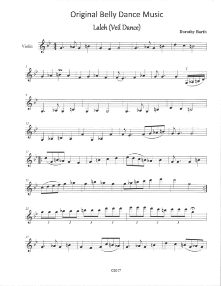 Laleh Original Belly Dance Music Veil Dance Sheet Music