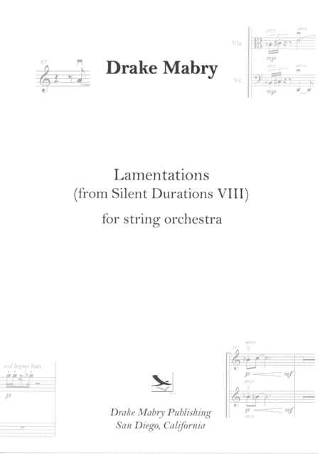 Lamentations For String Orchestra Sheet Music