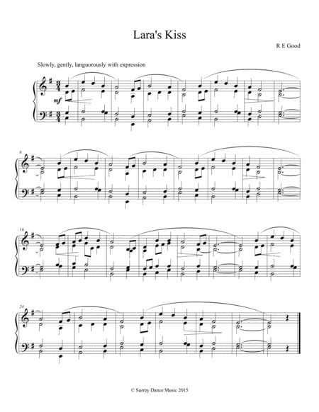 Laras Kiss Sheet Music