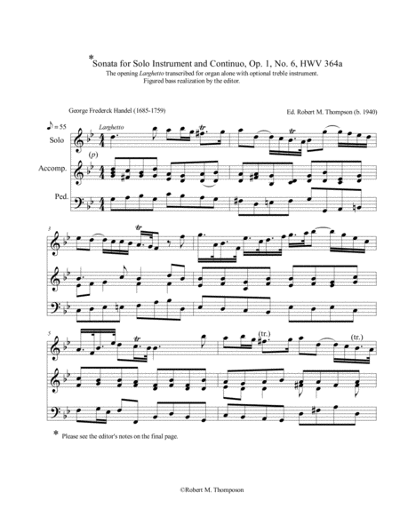 Free Sheet Music Larghetto In G Miinor From Op 1 No 6