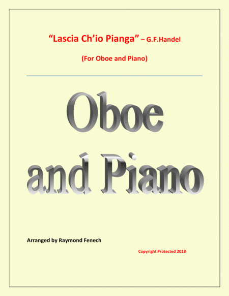 Free Sheet Music Lascia Ch Io Pianga From Opera Rinaldo G F Handel Oboe And Piano