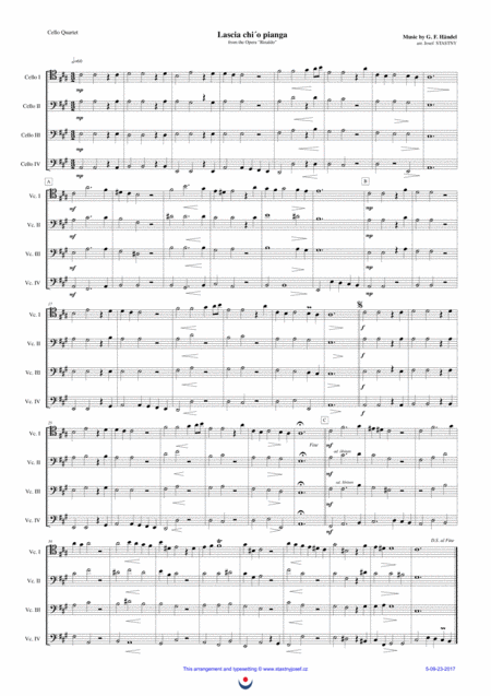 Free Sheet Music Lascia Ch Io Pianga Handel