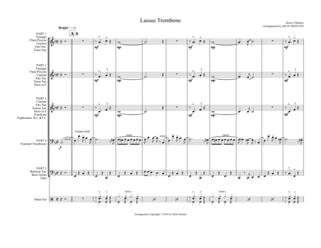 Lassus Trombone A Flex Band Arr Sheet Music