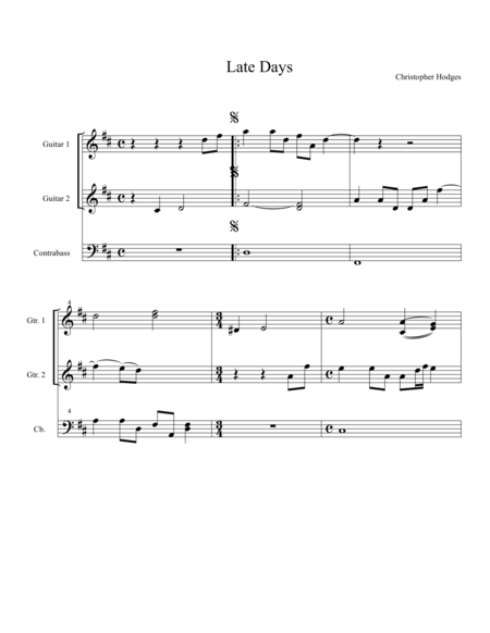 Late Days Sheet Music