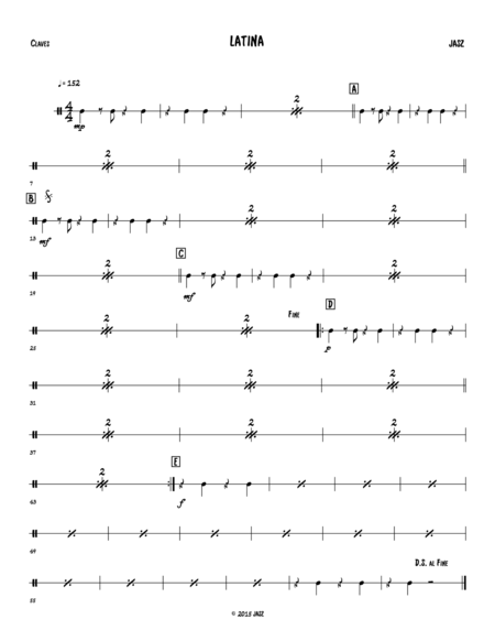 Free Sheet Music Latina Clave