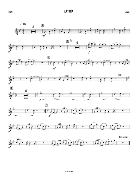 Free Sheet Music Latina Flute