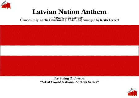 Latvian National Anthem For String Orchestra Mfao World National Anthem Series Sheet Music