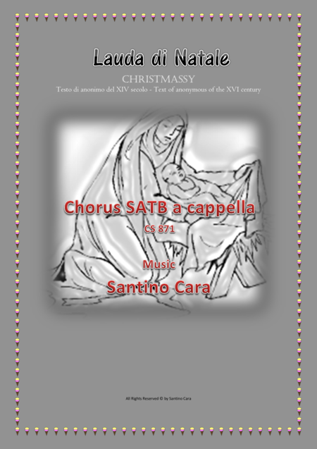 Lauda Di Natale Christmassy For Satb Choir A Cappella Sheet Music