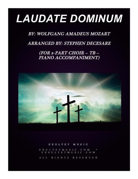 Free Sheet Music Laudate Dominum For 2 Part Choir Tb Piano Accompaniment