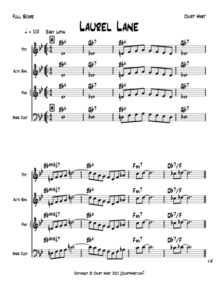 Laurel Lane Lead Sheet Sheet Music