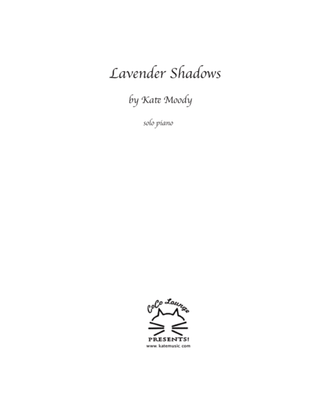 Free Sheet Music Lavender Shadows Solo Piano