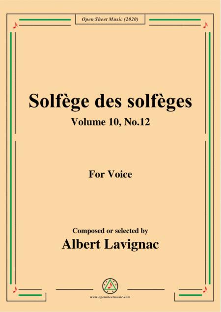 Free Sheet Music Lavignac Solfge Des Solfges Volume 10 No 12 For Voice