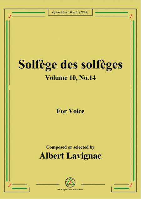 Free Sheet Music Lavignac Solfge Des Solfges Volume 10 No 14 For Voice