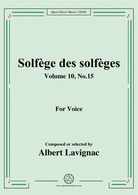 Free Sheet Music Lavignac Solfge Des Solfges Volume 10 No 15 For Voice