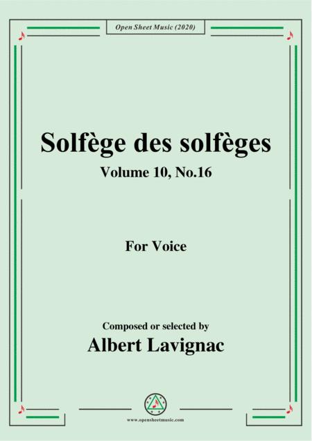 Free Sheet Music Lavignac Solfge Des Solfges Volume 10 No 16 For Voice