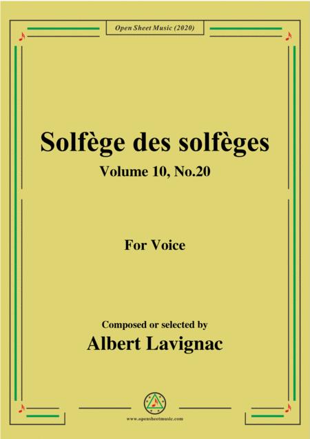 Free Sheet Music Lavignac Solfge Des Solfges Volume 10 No 20 For Voice