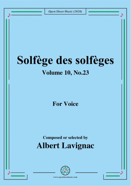Free Sheet Music Lavignac Solfge Des Solfges Volume 10 No 23 For Voice