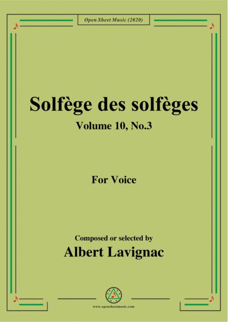 Free Sheet Music Lavignac Solfge Des Solfges Volume 10 No 3 For Voice