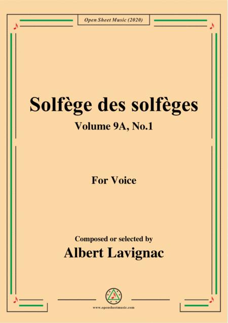 Free Sheet Music Lavignac Solfge Des Solfges Volume 9a No 1 For Voice