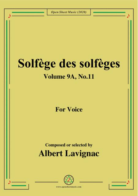 Free Sheet Music Lavignac Solfge Des Solfges Volume 9a No 11 For Voice