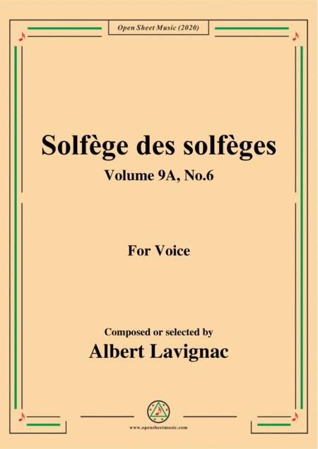 Free Sheet Music Lavignac Solfge Des Solfges Volume 9a No 6 For Voice