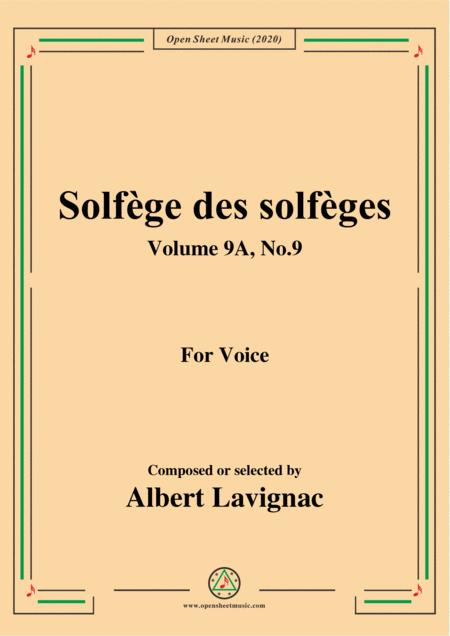 Free Sheet Music Lavignac Solfge Des Solfges Volume 9a No 9 For Voice