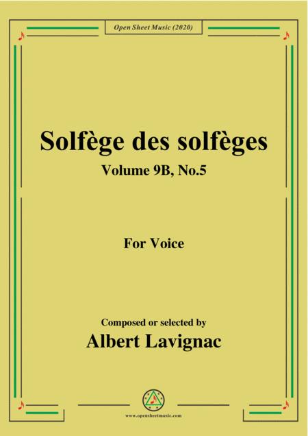 Free Sheet Music Lavignac Solfge Des Solfges Volume 9b No 5 For Voice