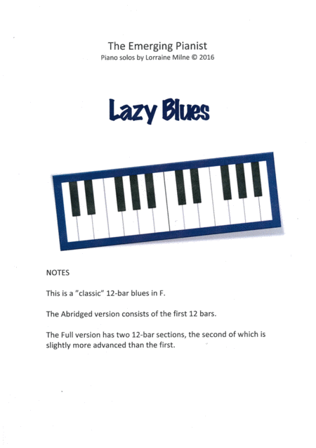 Lazy Blues Sheet Music