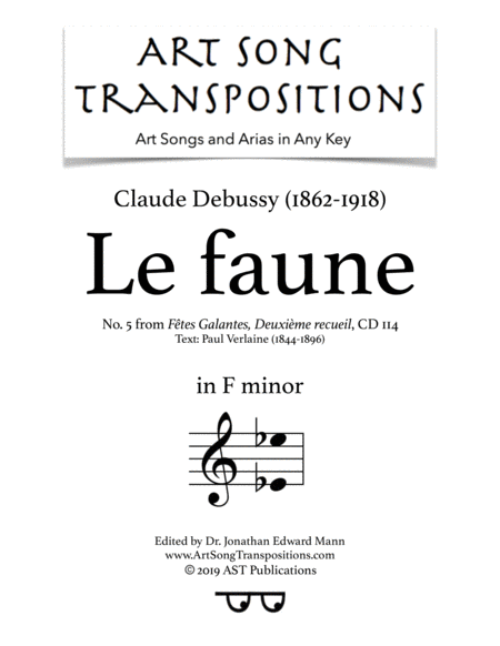 Free Sheet Music Le Faune F Minor