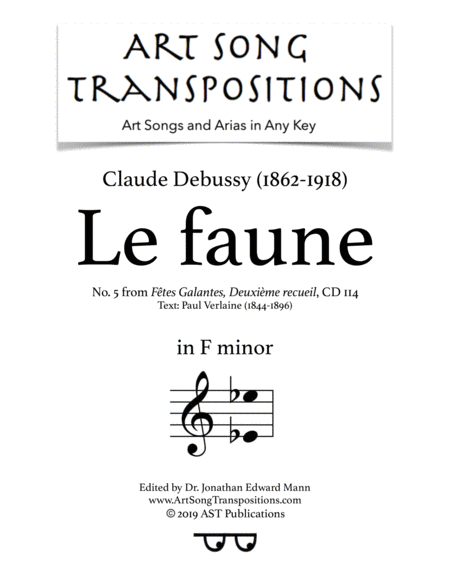 Le Faune F Minor Sheet Music