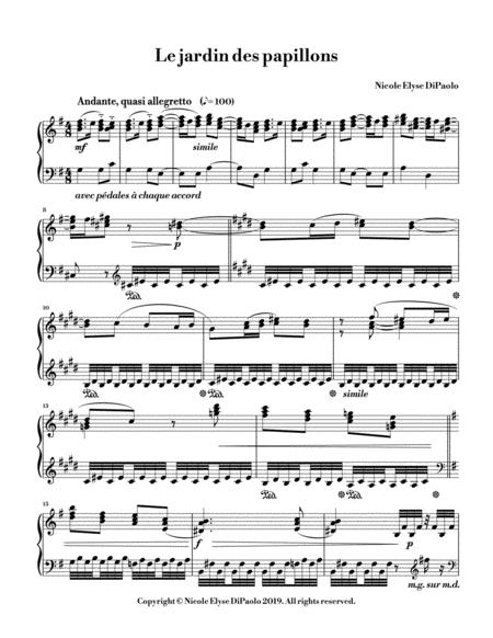 Free Sheet Music Le Jardin Des Papillons Intermediate Impressionist Piano Piece For Ravel Preparation